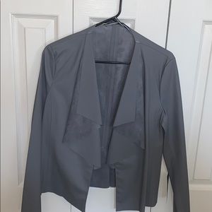 Zara Faux Leather Jacket Gray, Size L